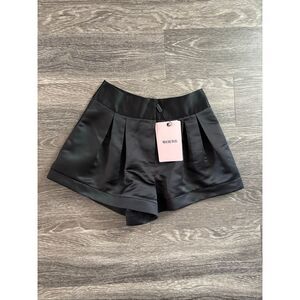 NWT Miscreants London x Revolve Black Satin Shorts Size US 2 / UK 6